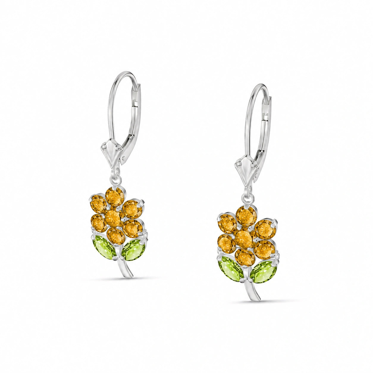 White Gold Citrine & Peridot — Mariaantonietta