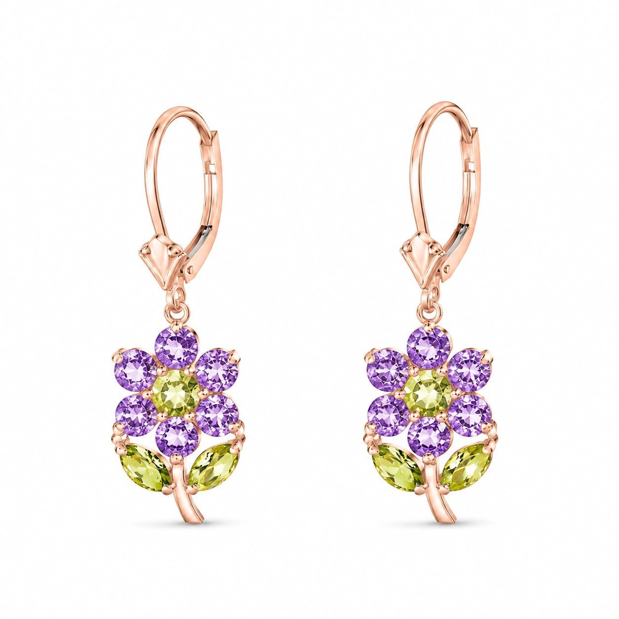 Rose Gold Peridot & Amethyst — Mariaantonietta