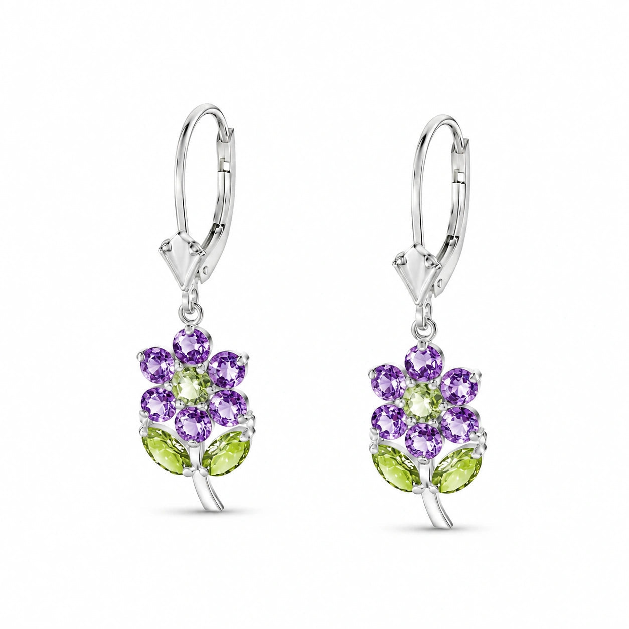 White Gold Peridot & Amethyst — Mariaantonietta