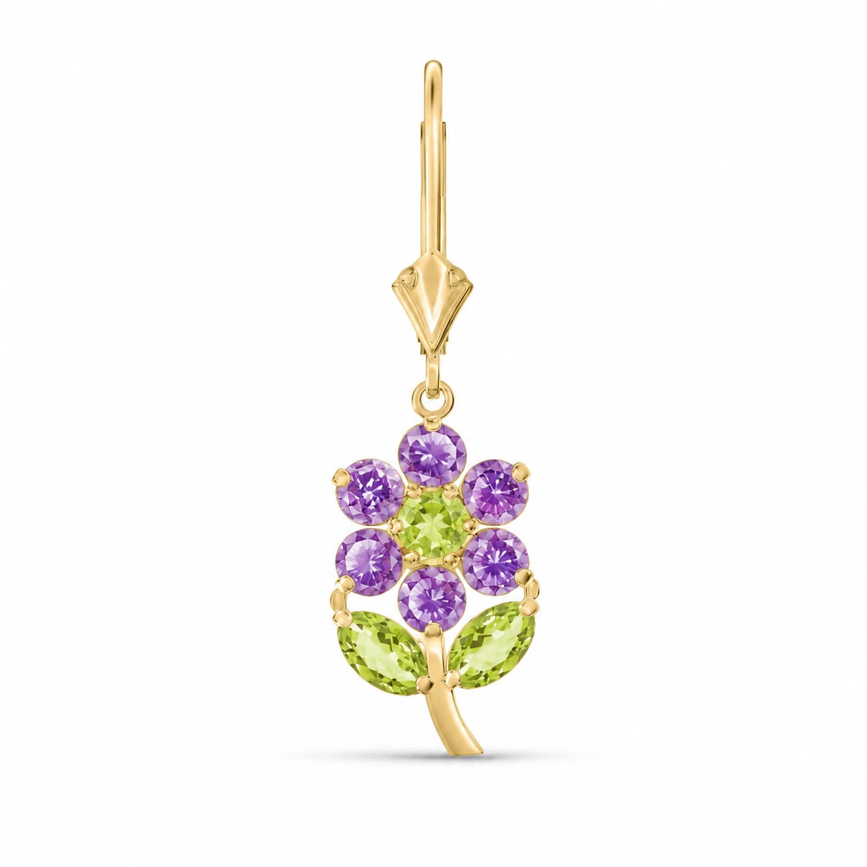 Yellow Gold Peridot & Amethyst — Mariaantonietta