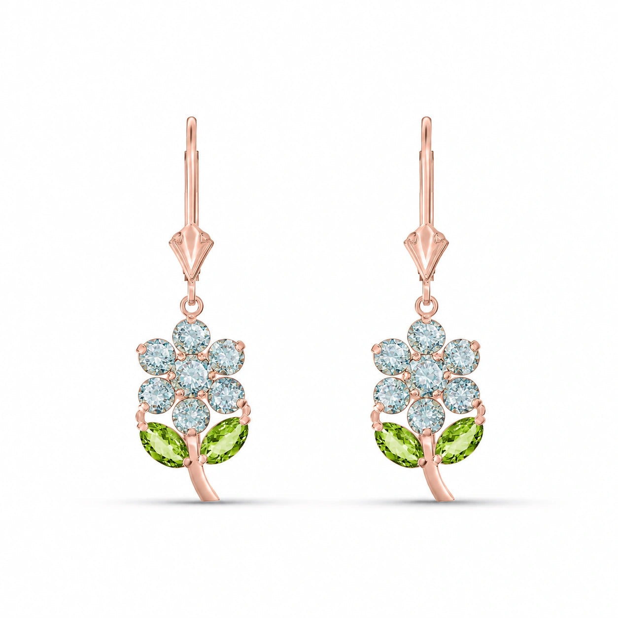 Rose Gold Peridot & Aquamarine — Mariaantonietta