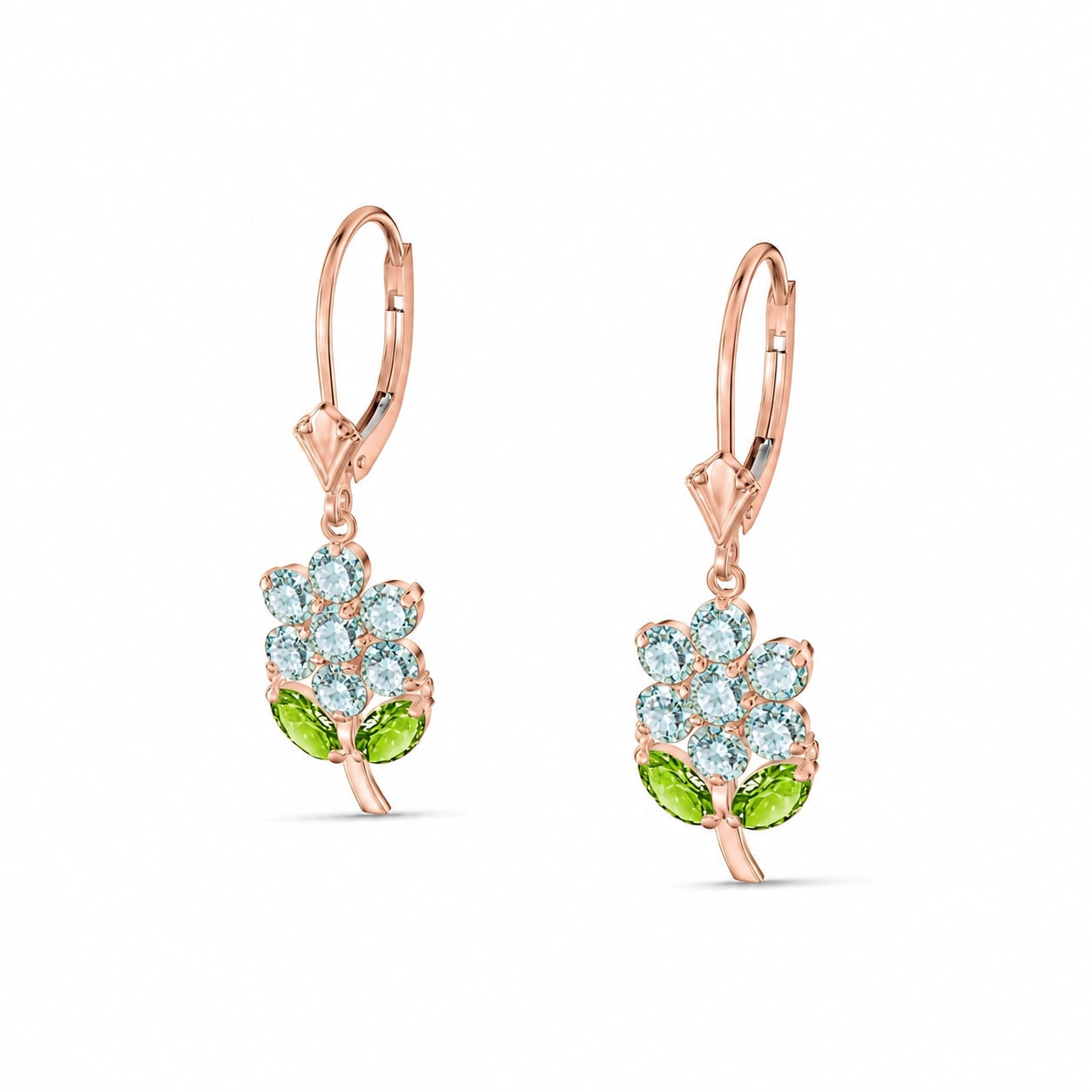 Rose Gold Peridot & Aquamarine — Mariaantonietta