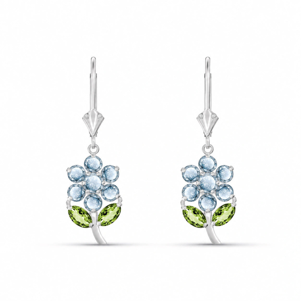 White Gold Peridot & Aquamarine — Mariaantonietta