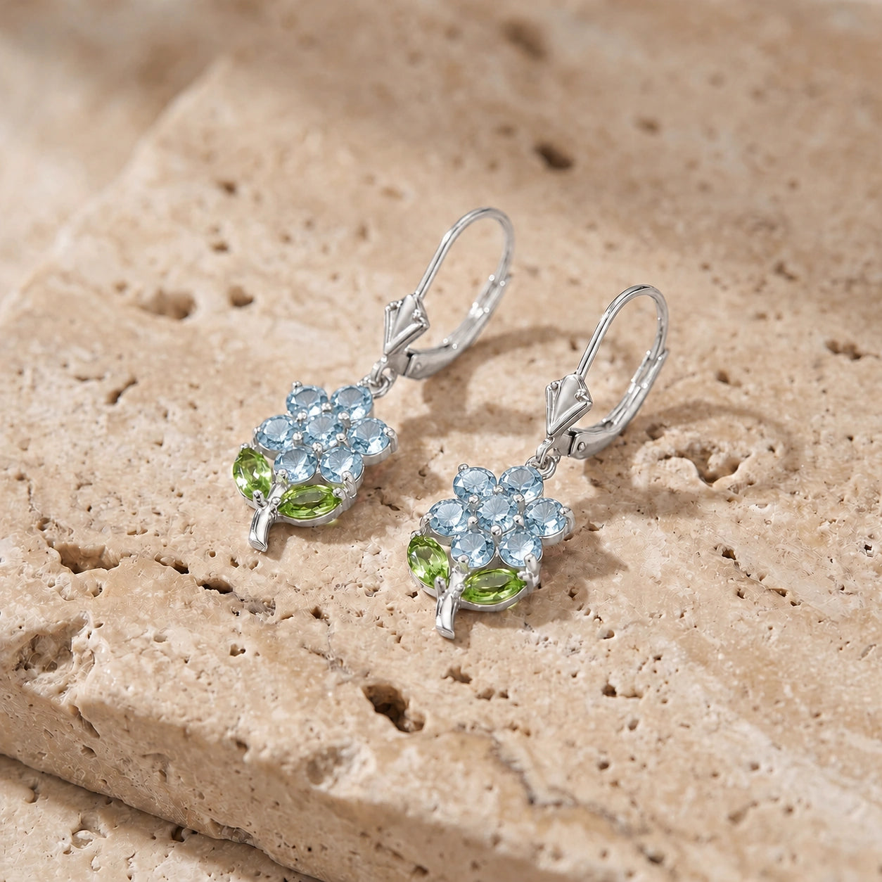 White Gold Peridot & Aquamarine — Mariaantonietta