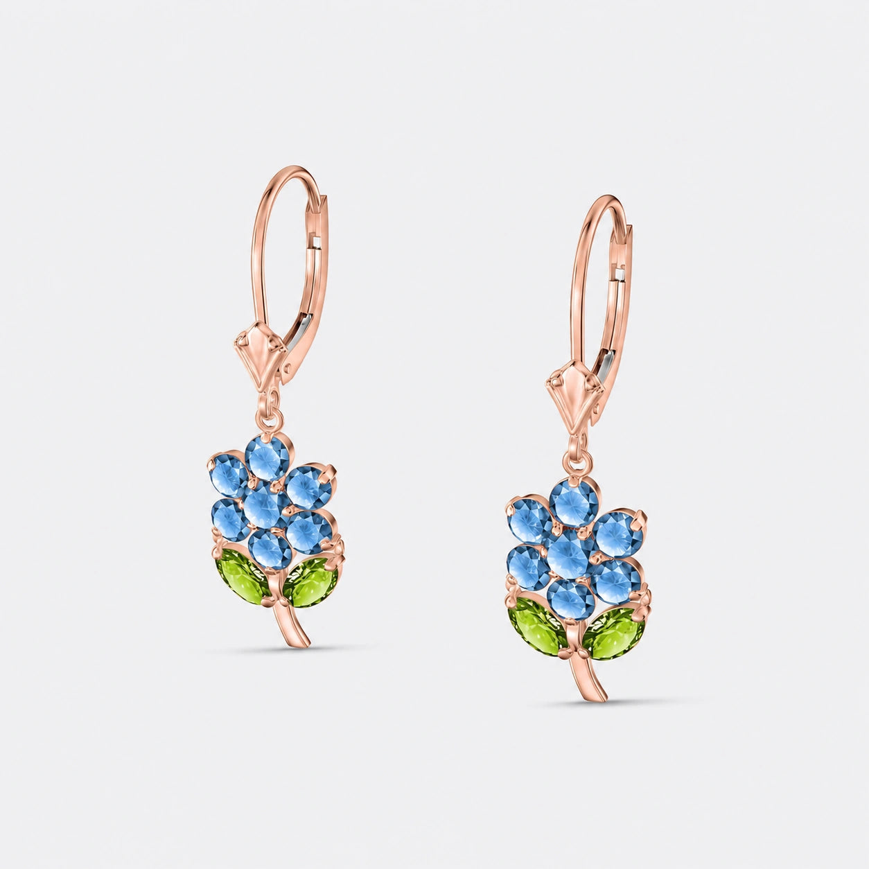 Rose Gold Peridot & Blue Topaz — Mariaantonietta