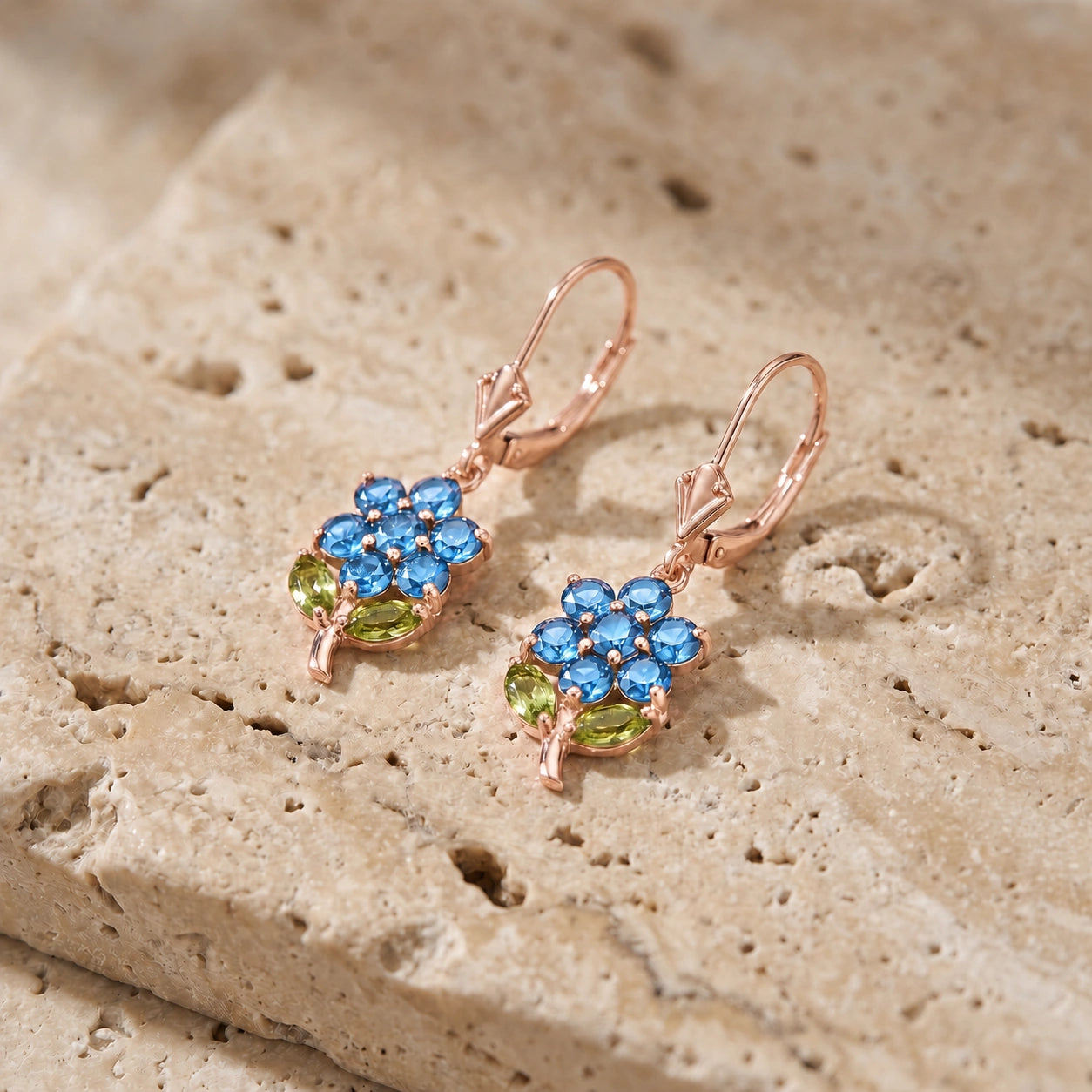 Rose Gold Peridot & Blue Topaz — Mariaantonietta