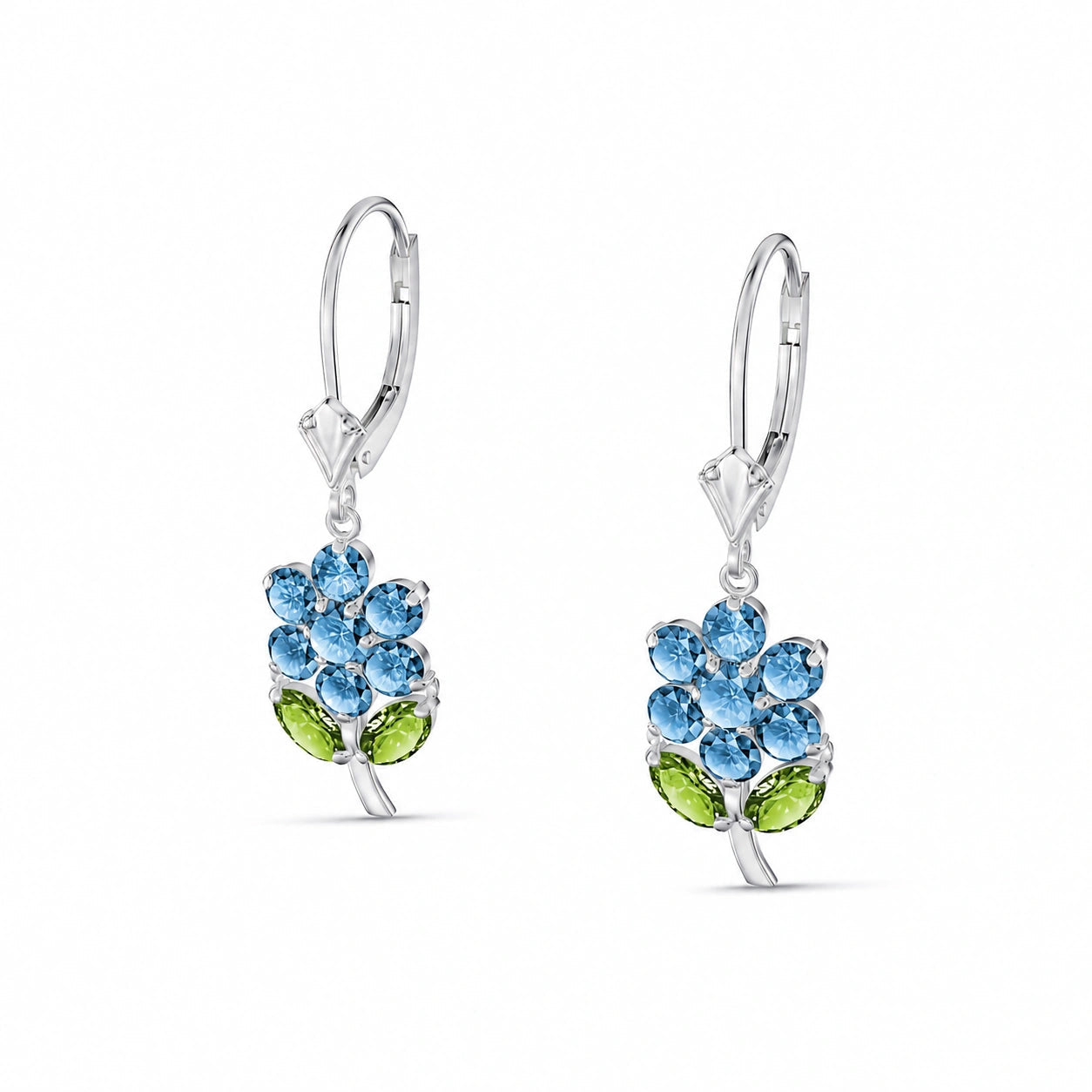 White Gold Peridot & Blue Topaz — Mariaantonietta