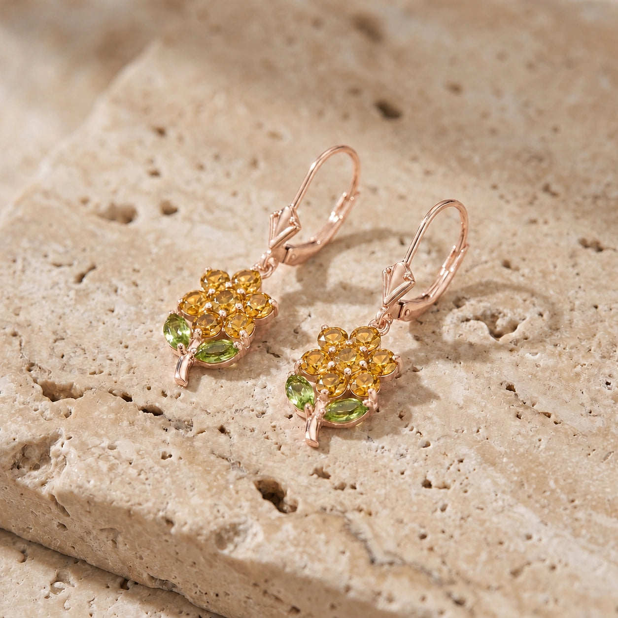 Rose Gold Peridot & Citrine — Mariaantonietta