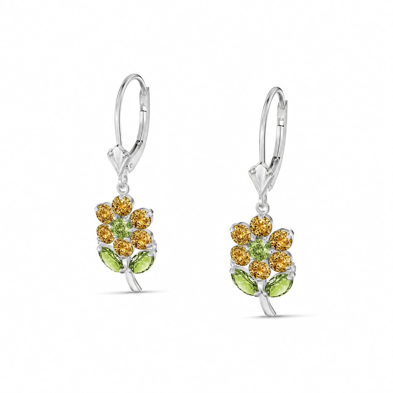 White Gold Peridot & Citrine — Mariaantonietta