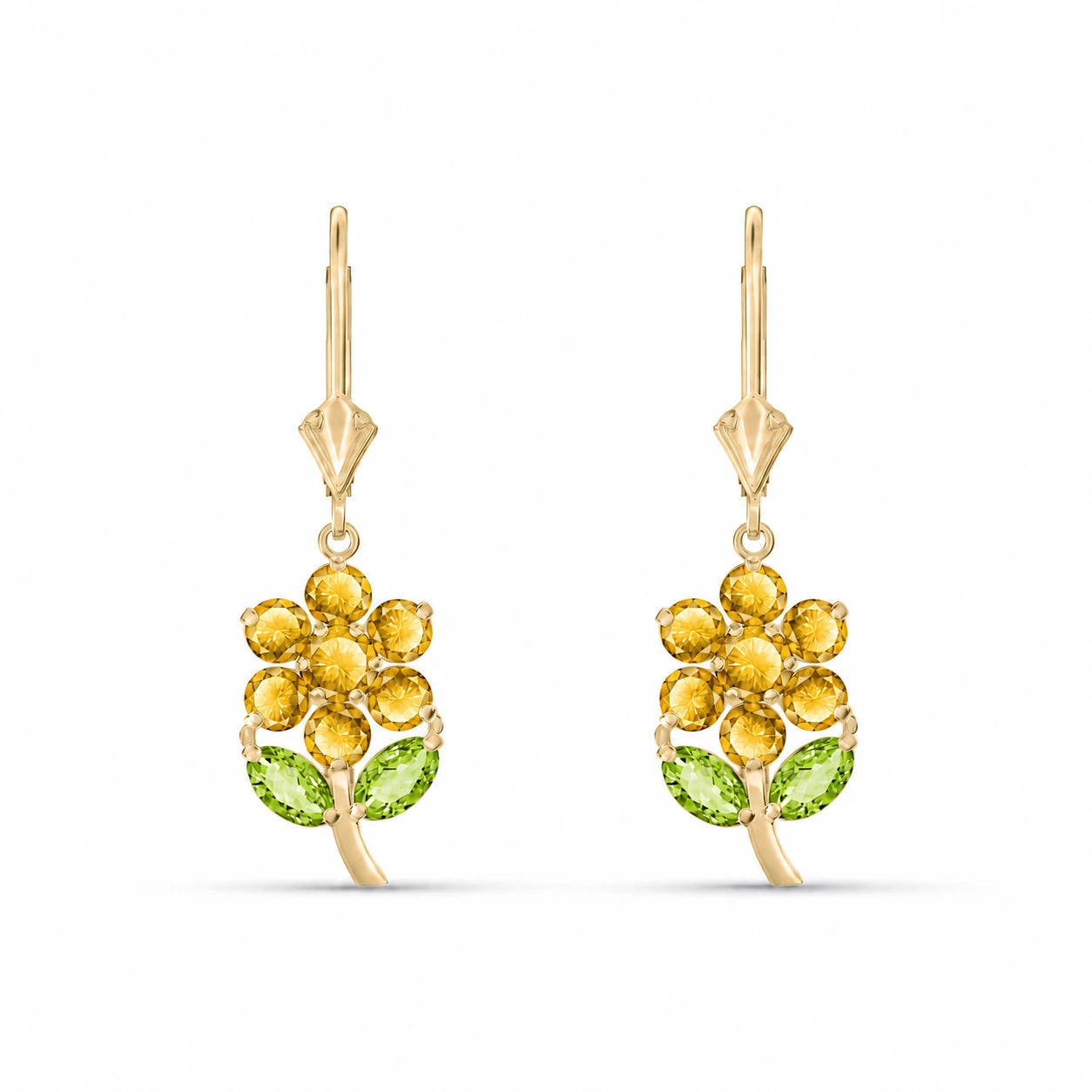 Yellow Gold Peridot & Citrine — Mariaantonietta