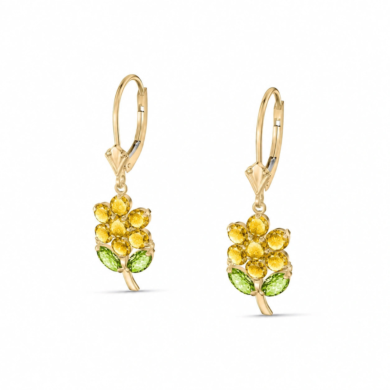 Yellow Gold Peridot & Citrine — Mariaantonietta