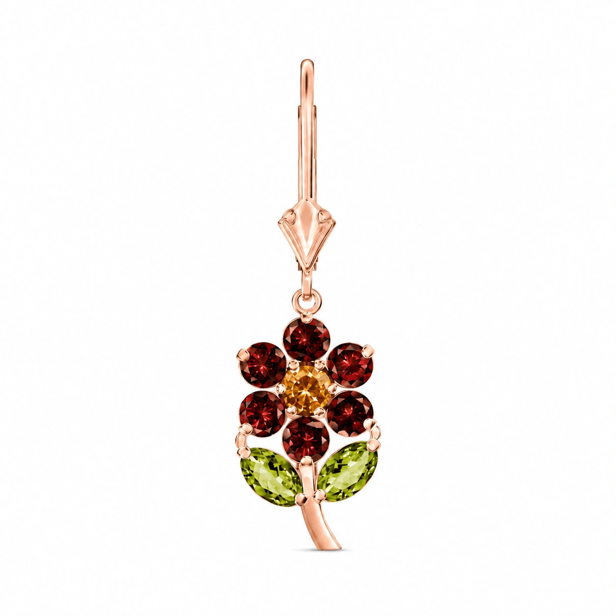 Rose Gold Peridot & Garnet & Citrine — Mariaantonietta