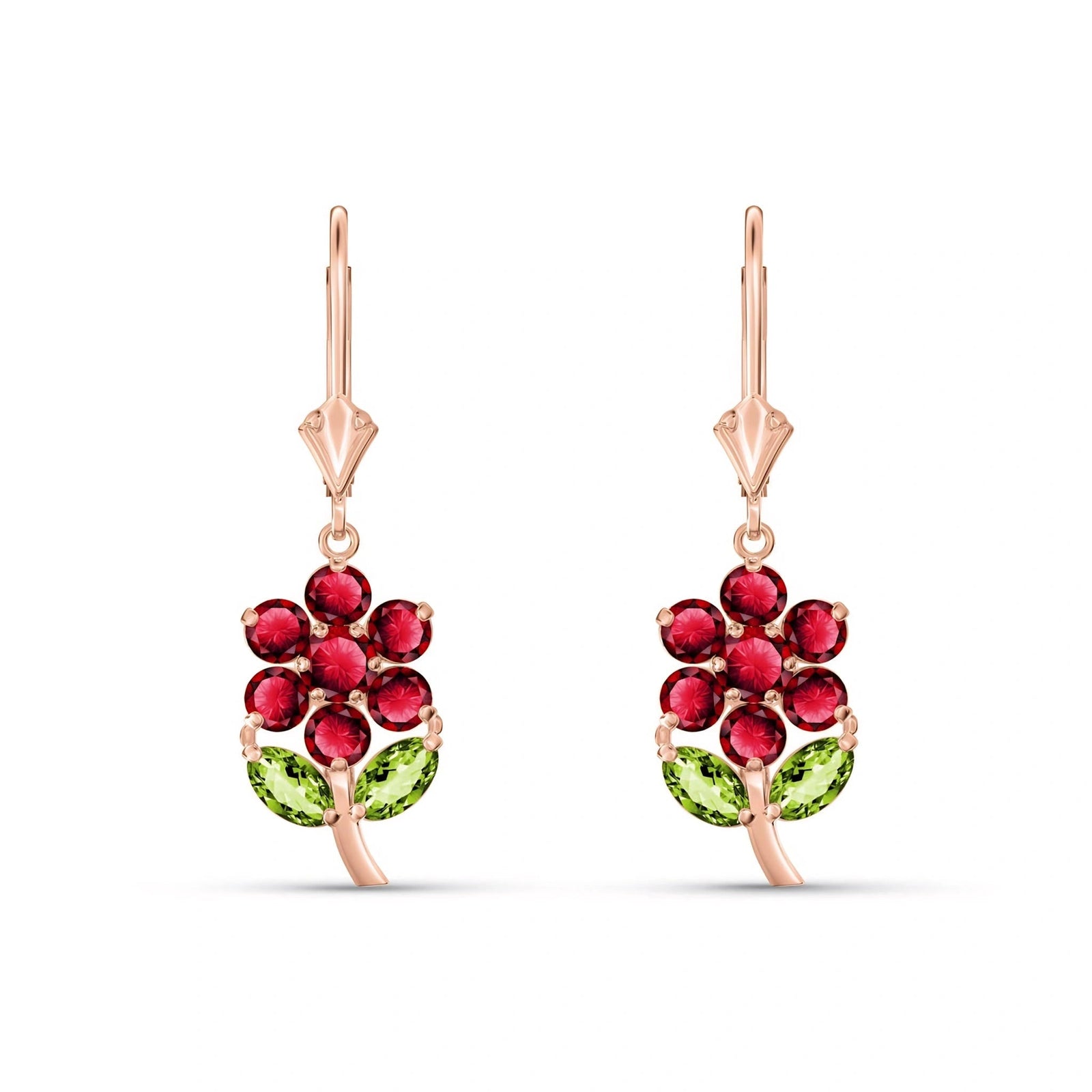 Rose Gold Peridot & Ruby — Mariaantonietta