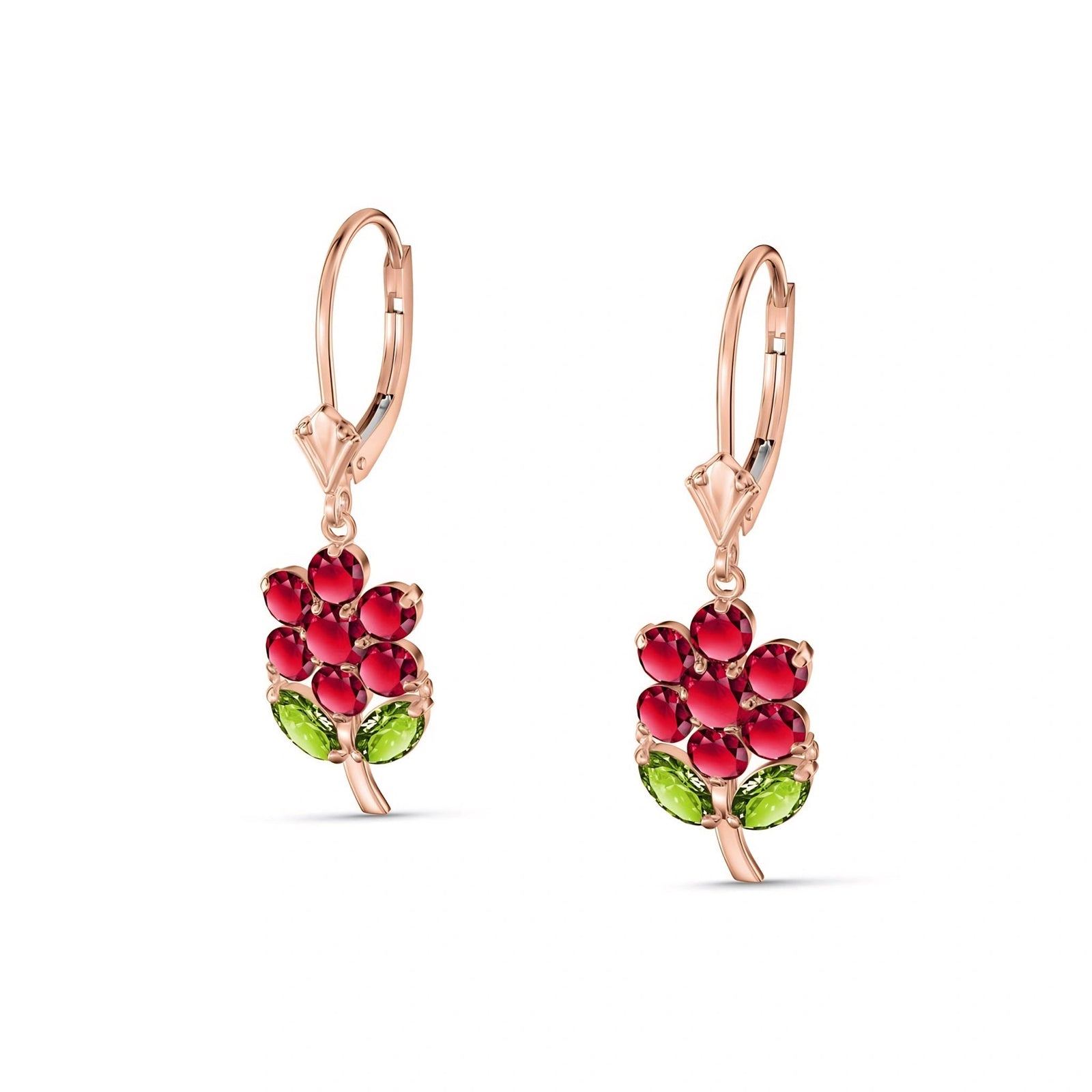Rose Gold Peridot & Ruby — Mariaantonietta