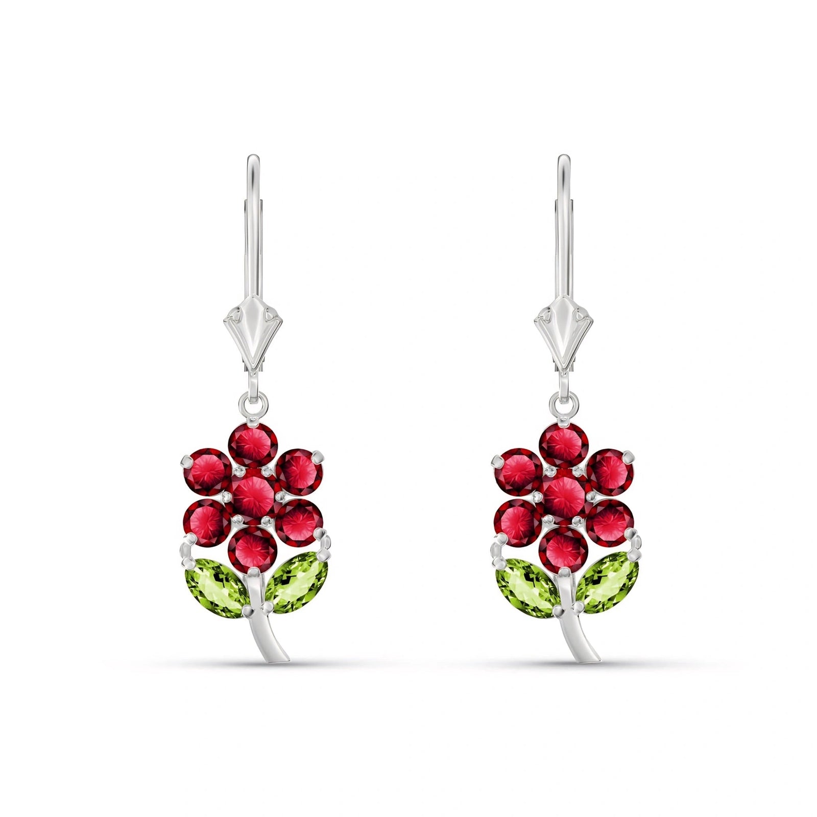 White Gold Peridot & Ruby — Mariaantonietta