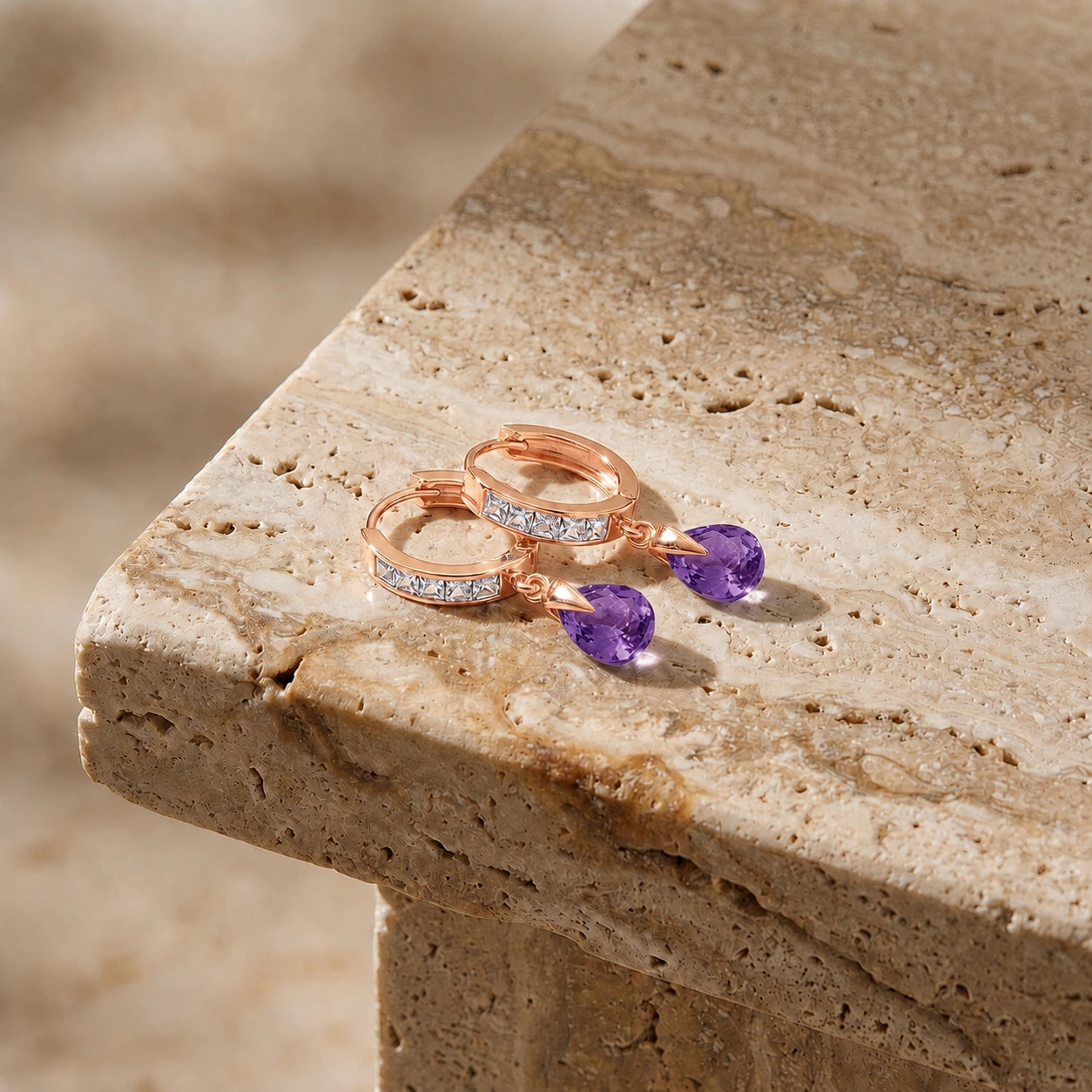 Rose Gold Diamond & Amethyst — Mariaarabella