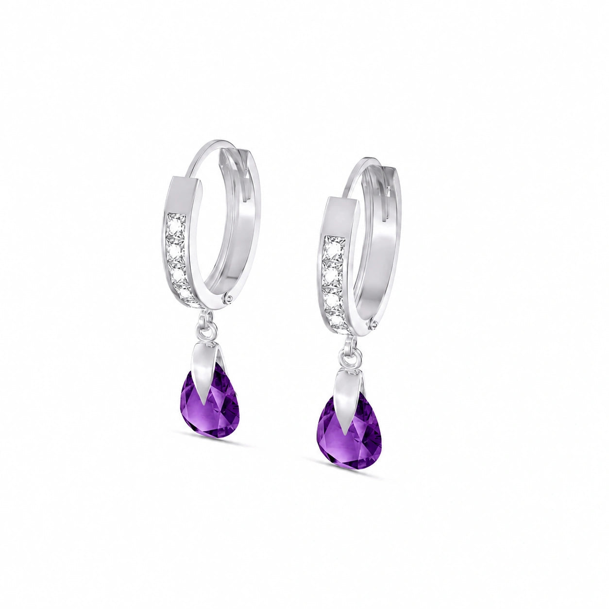 White Gold Diamond & Amethyst — Mariaarabella