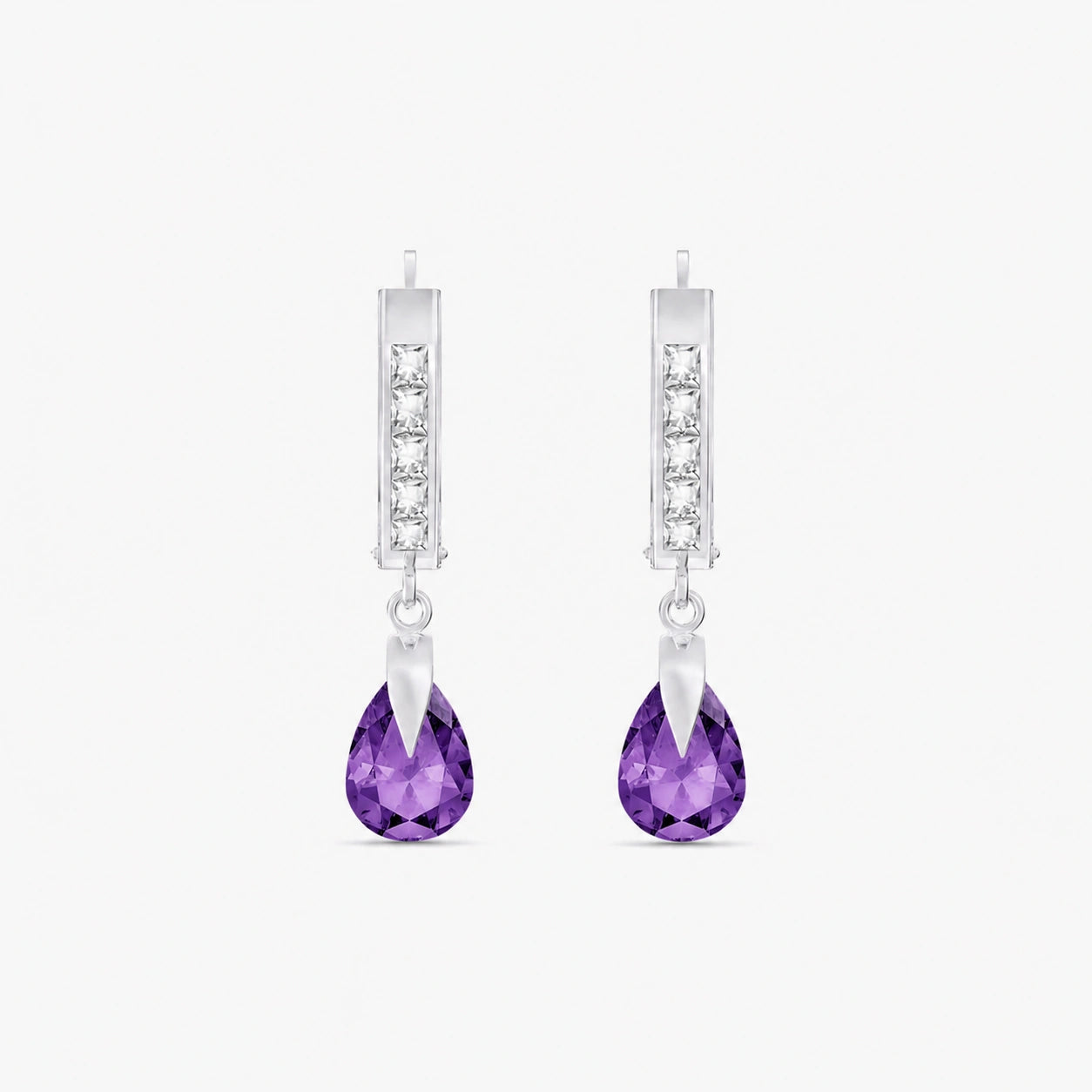 White Gold Diamond & Amethyst — Mariaarabella