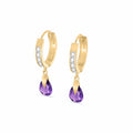 Yellow Gold Diamond & Amethyst — Mariaarabella