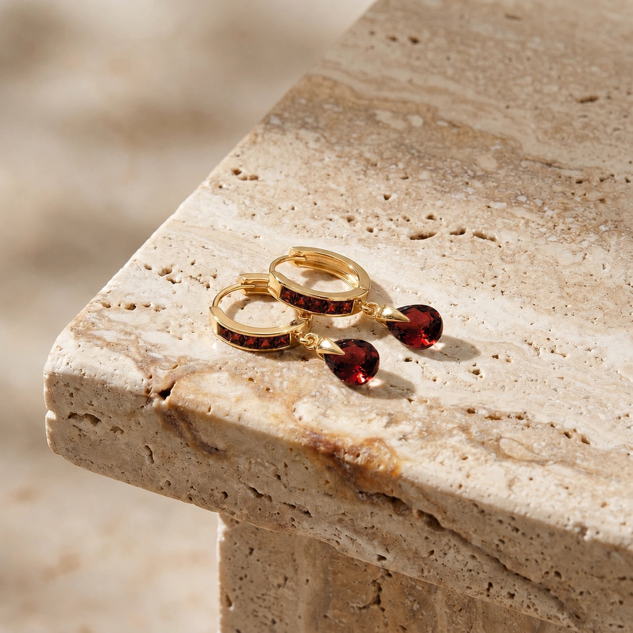 Yellow Gold Garnet — Mariaarabella