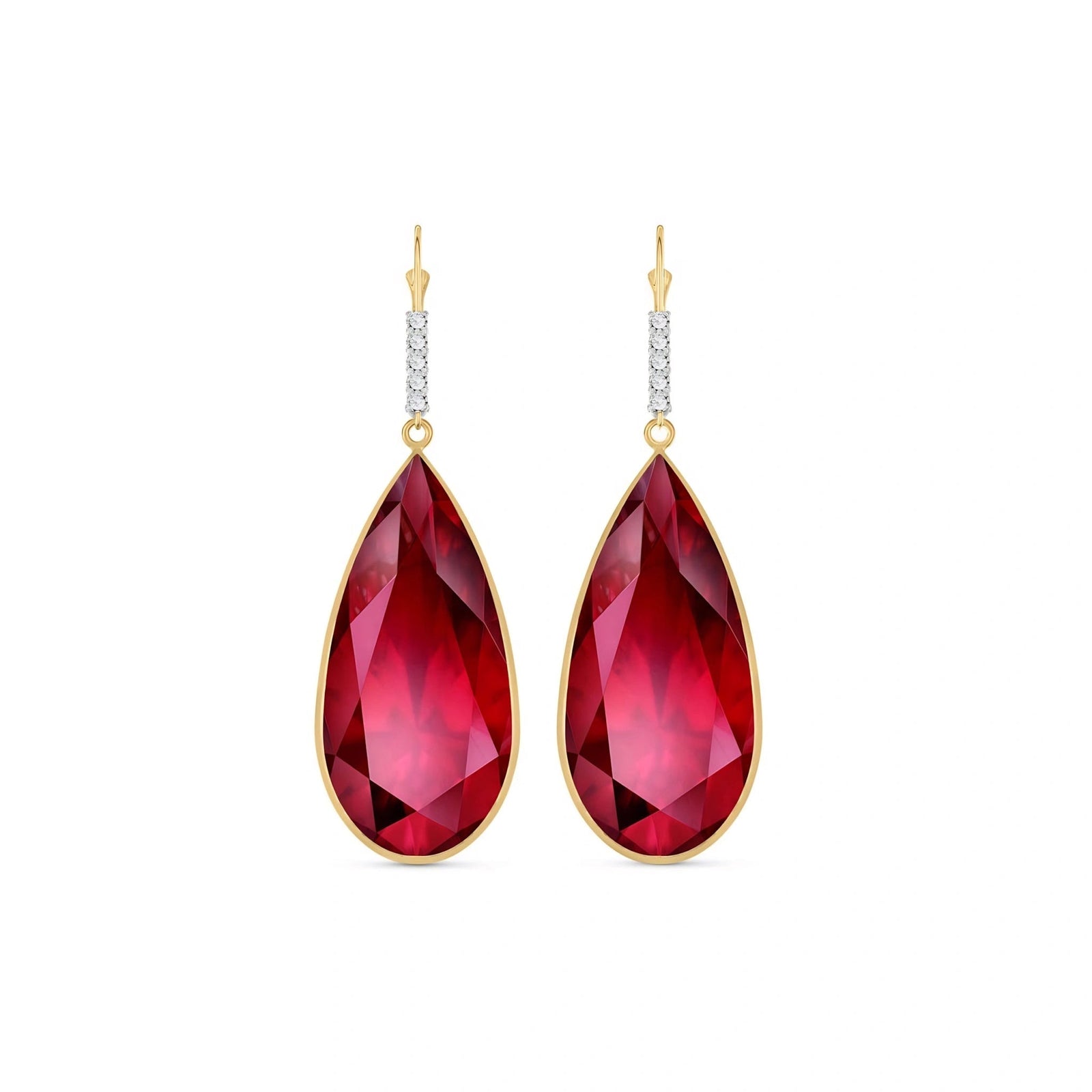 Yellow Gold Ruby & Diamond — Mariaargentina