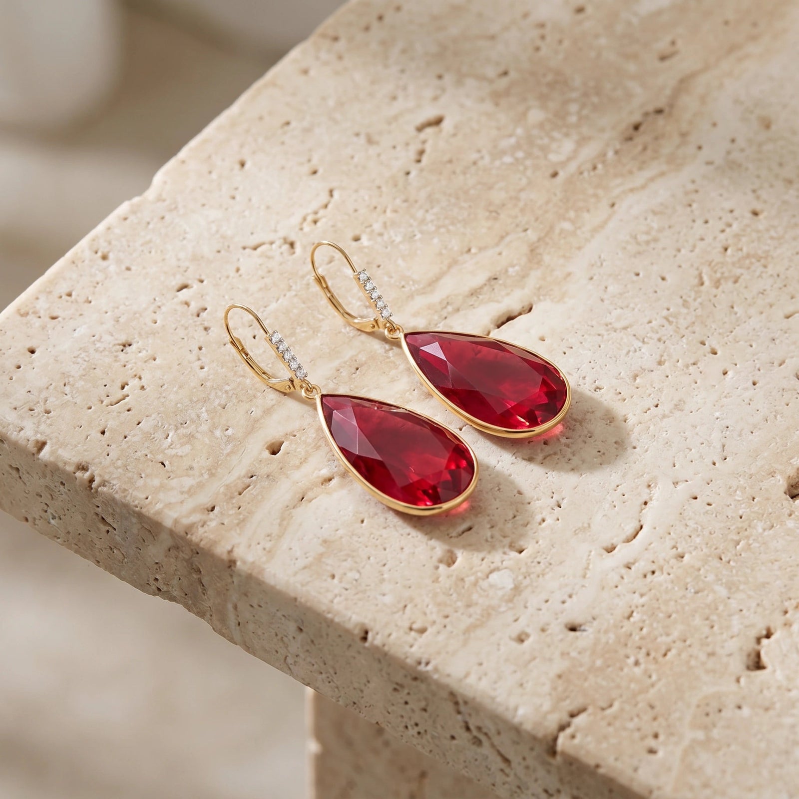 Yellow Gold Ruby & Diamond — Mariaargentina