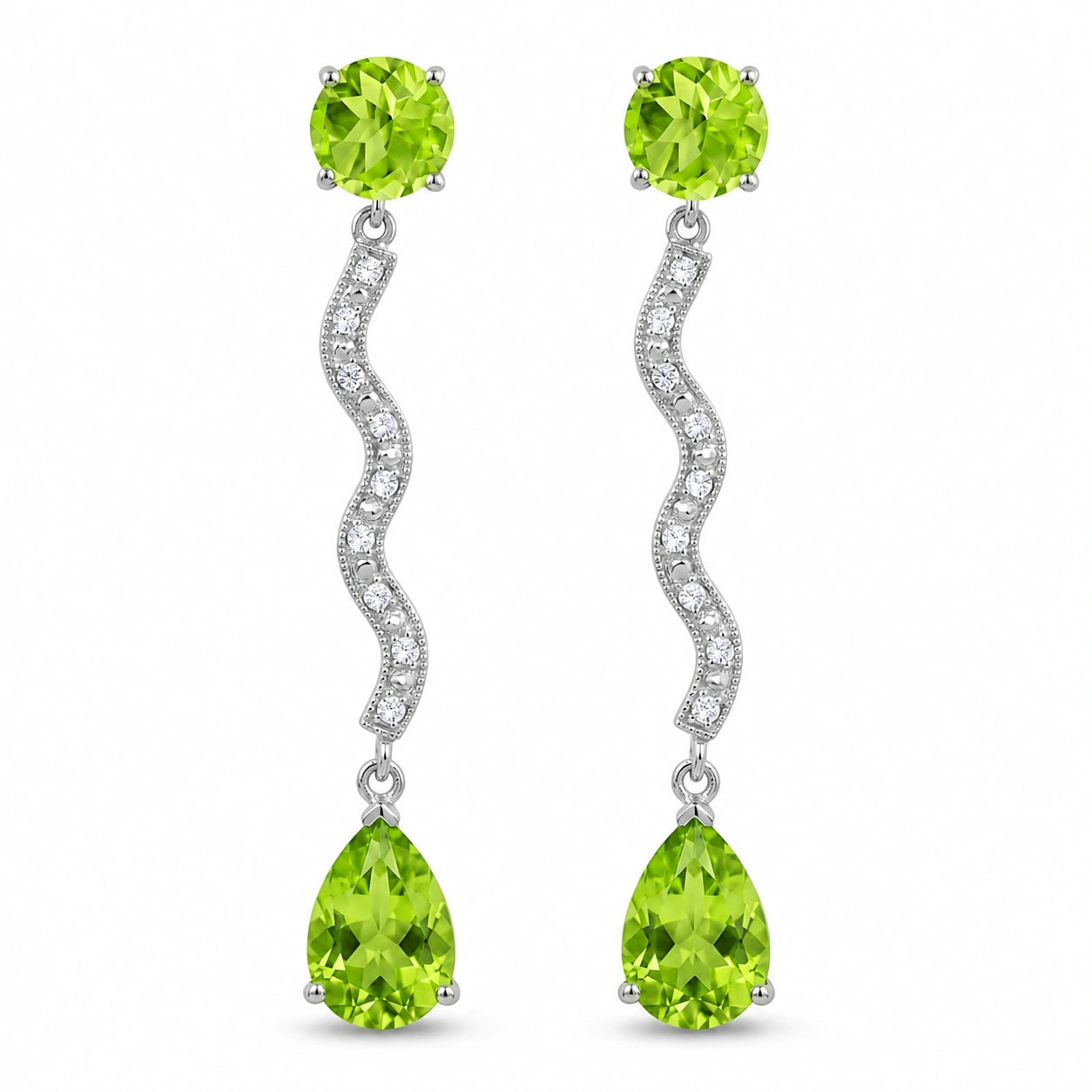 White Gold Peridot & Diamond — Mariaarianna