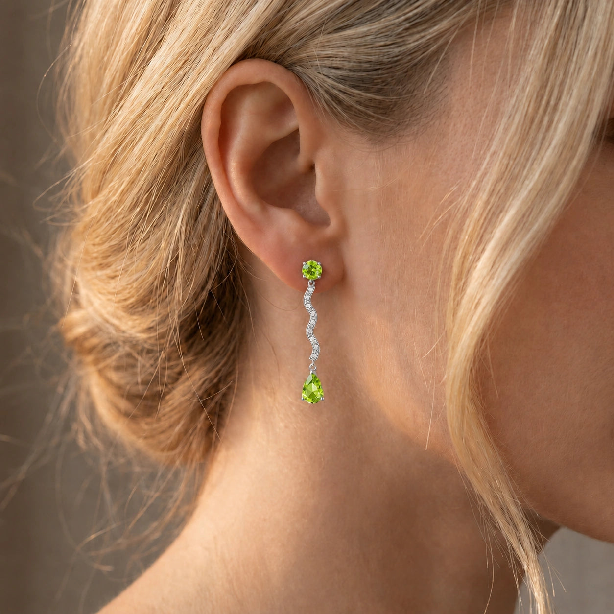 White Gold Peridot & Diamond — Mariaarianna