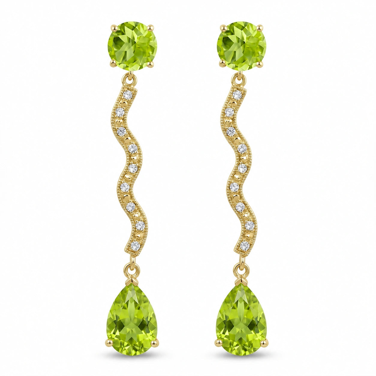 Yellow Gold Peridot & Diamond — Mariaarianna