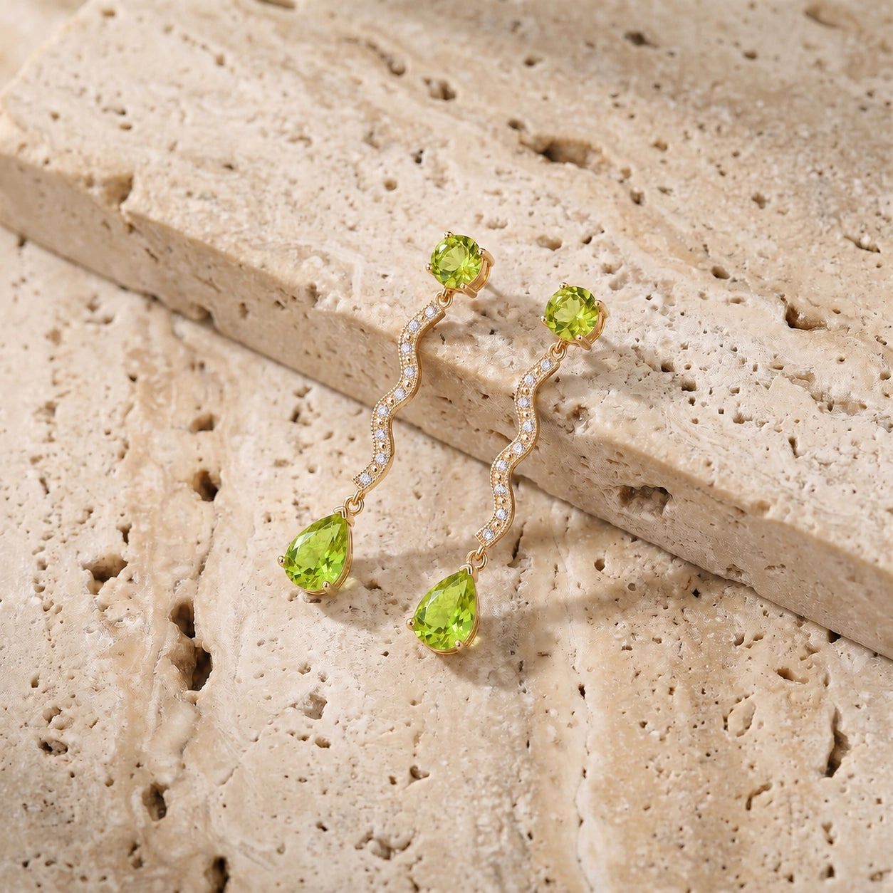 Yellow Gold Peridot & Diamond — Mariaarianna