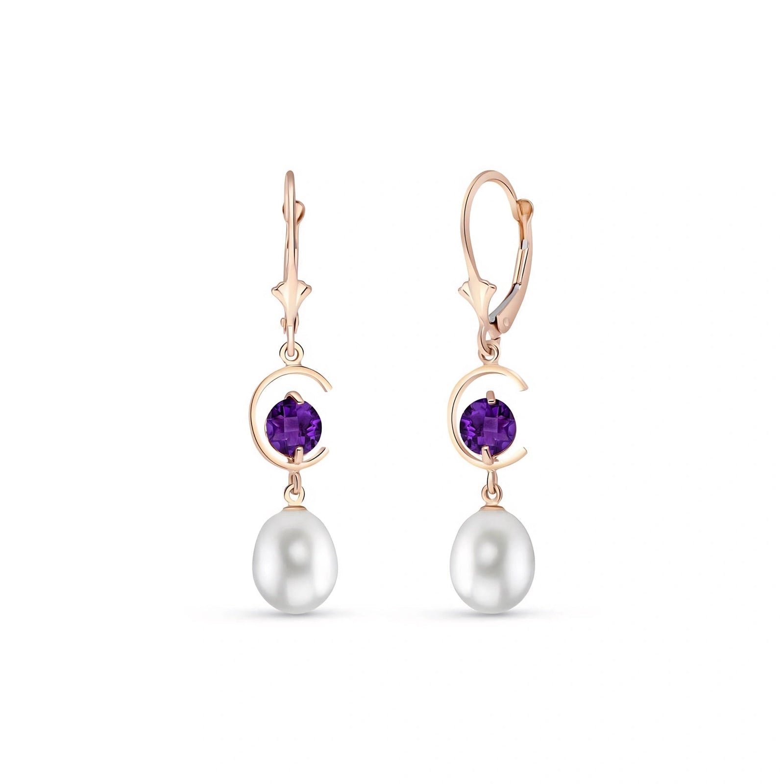 Rose Gold Pearl & Amethyst — Mariaarmida