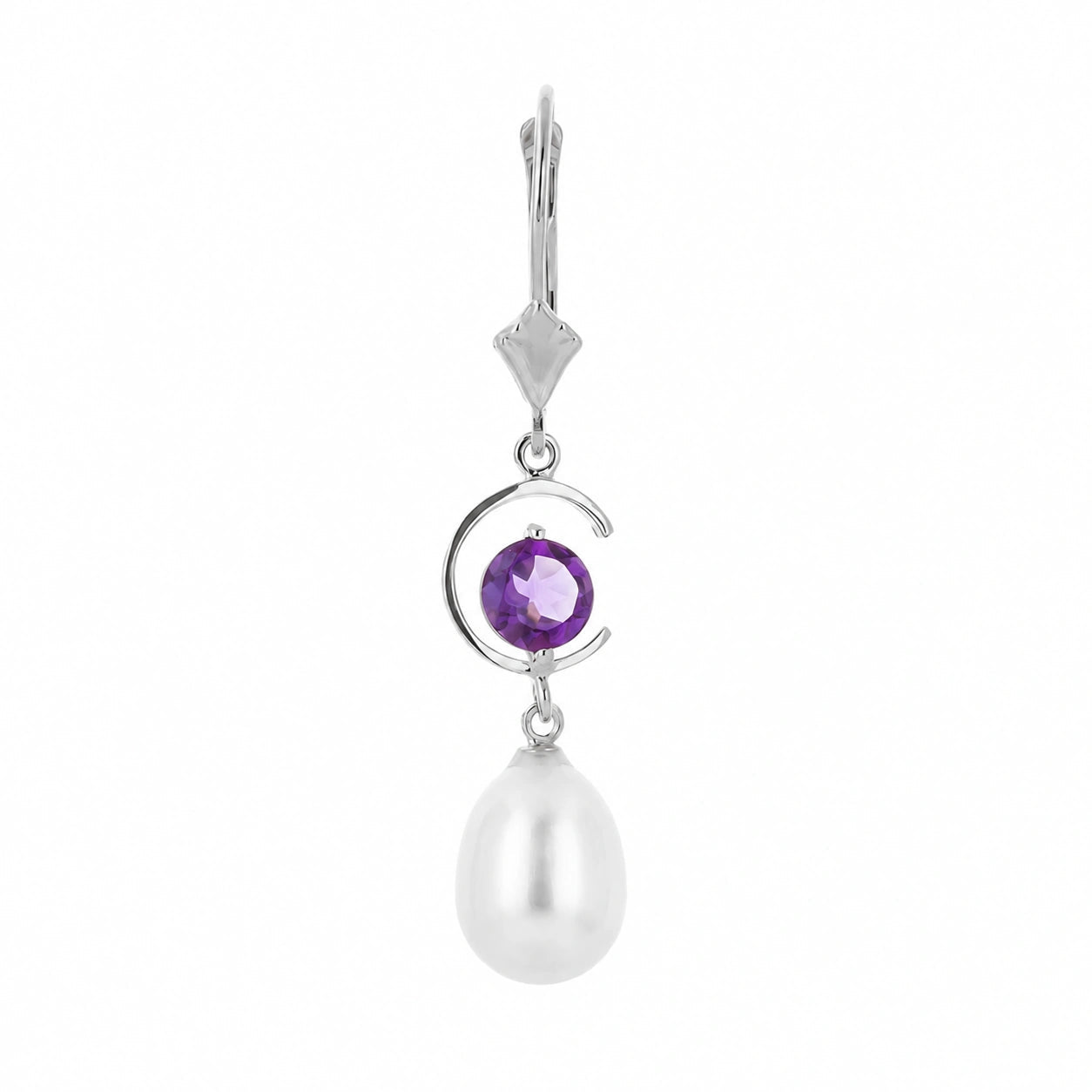 White Gold Pearl & Amethyst — Mariaarmida