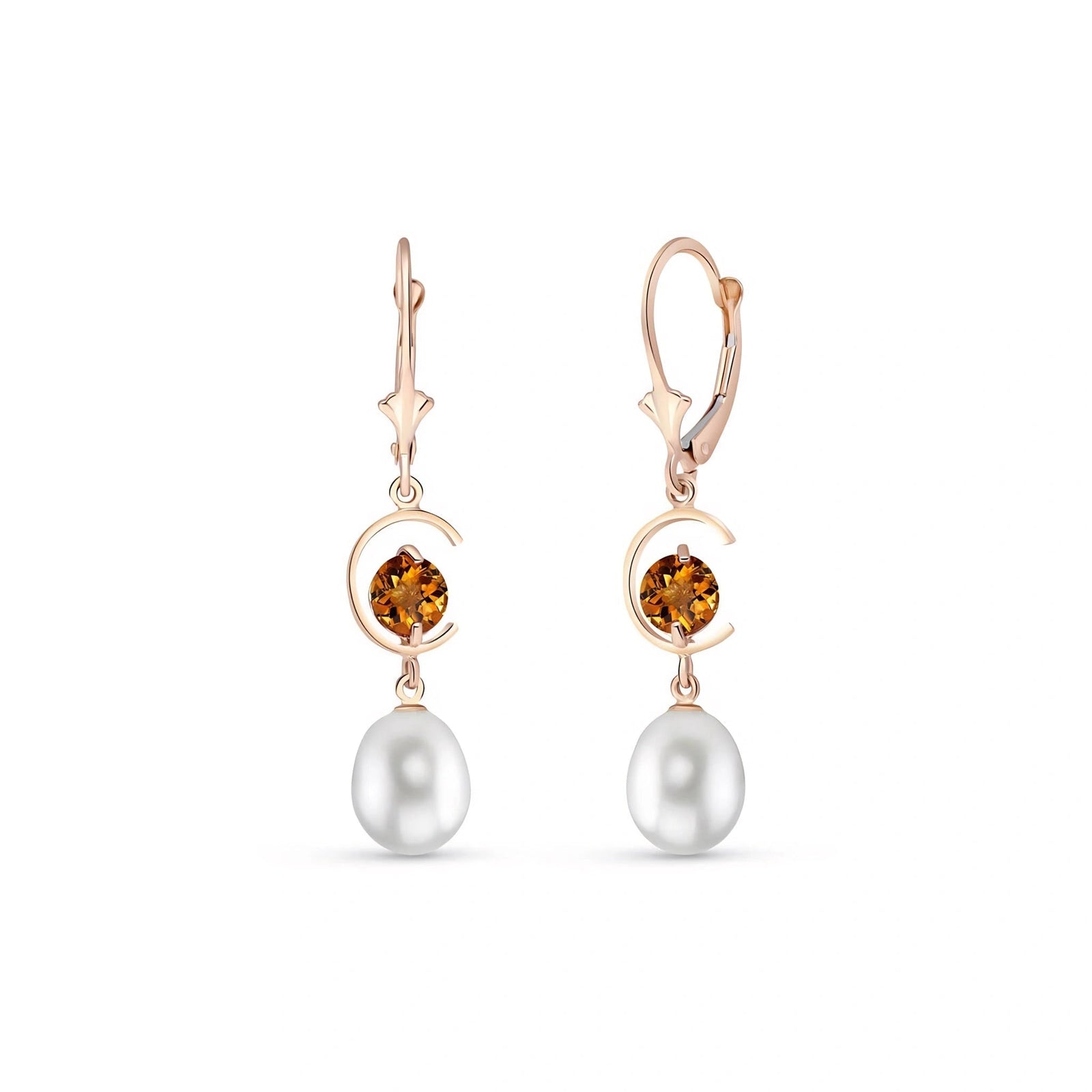 Rose Gold Pearl & Citrine — Mariaarmida