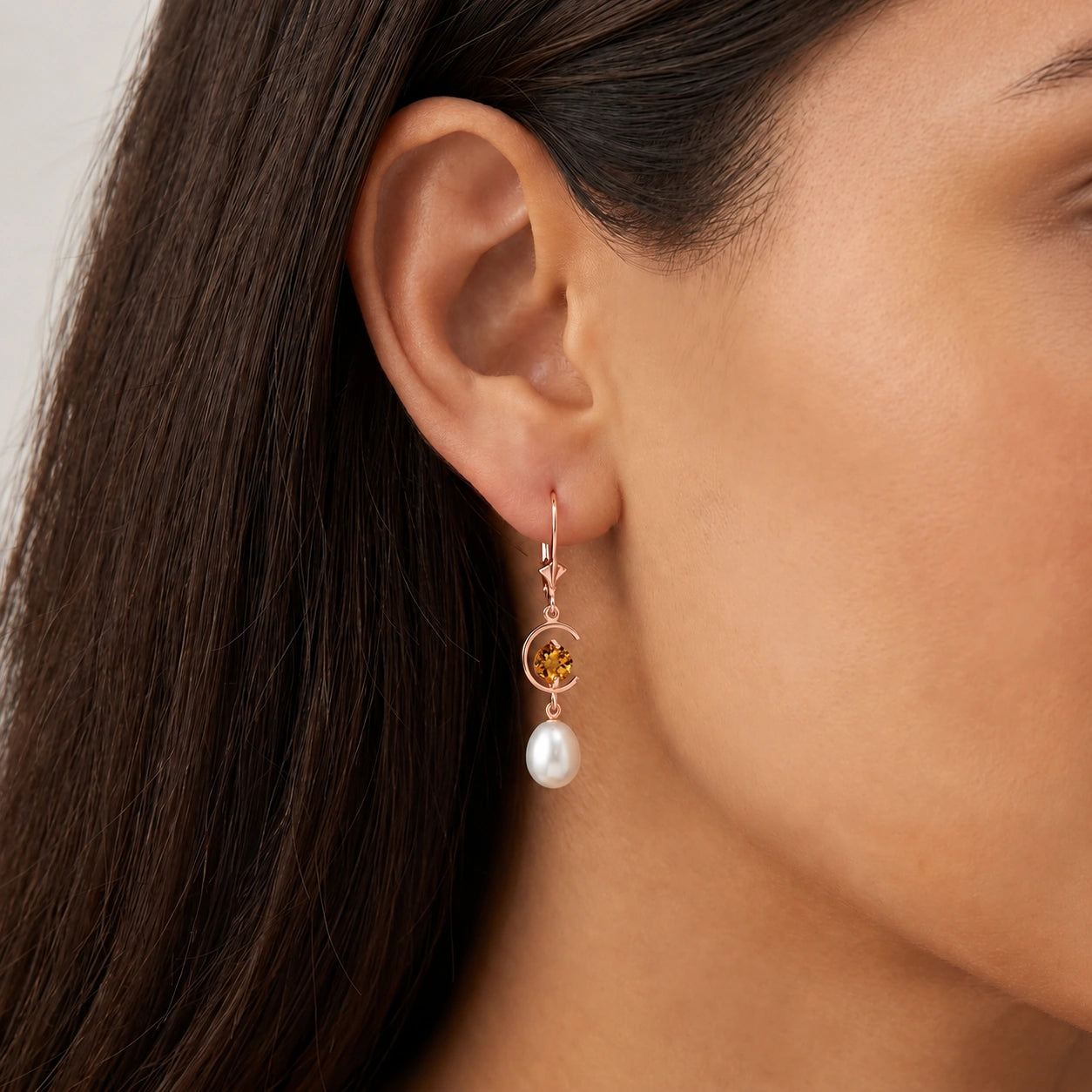 Rose Gold Pearl & Citrine — Mariaarmida