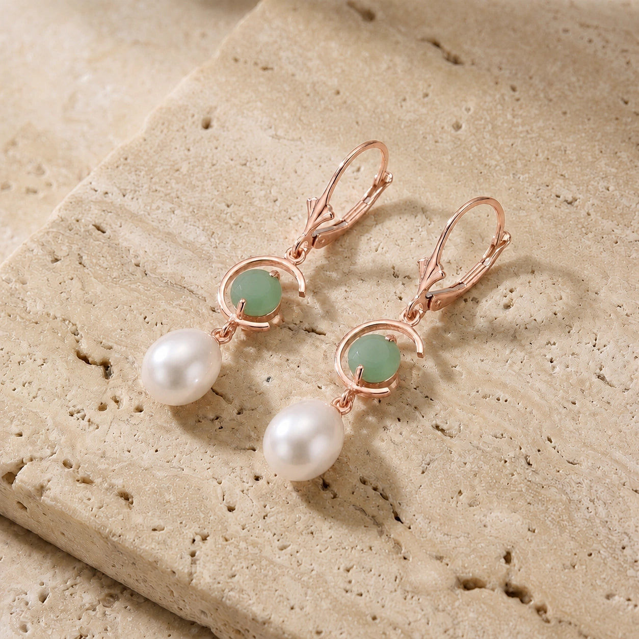 Rose Gold Pearl & Emerald — Mariaarmida