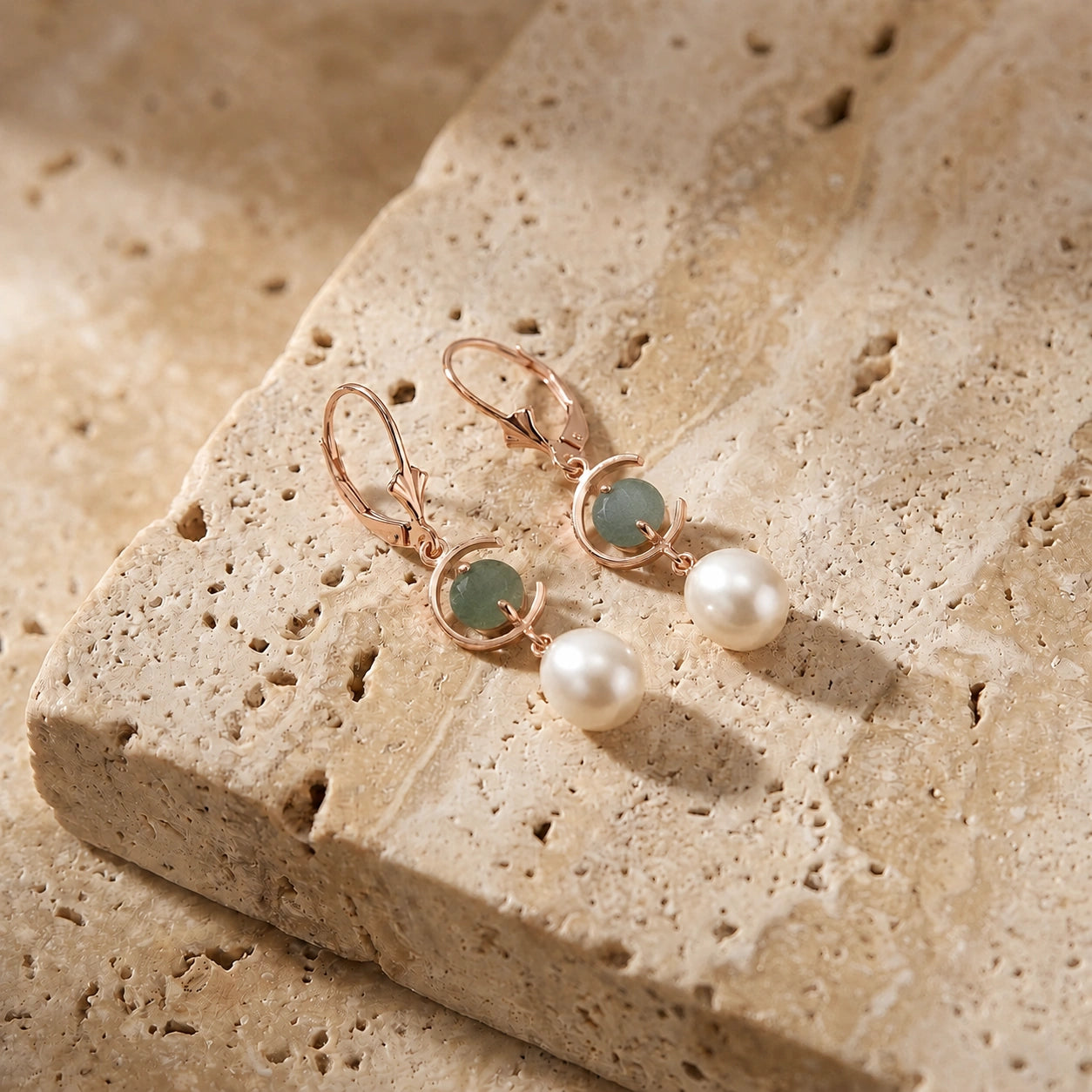 Rose Gold Pearl & Emerald — Mariaarmida