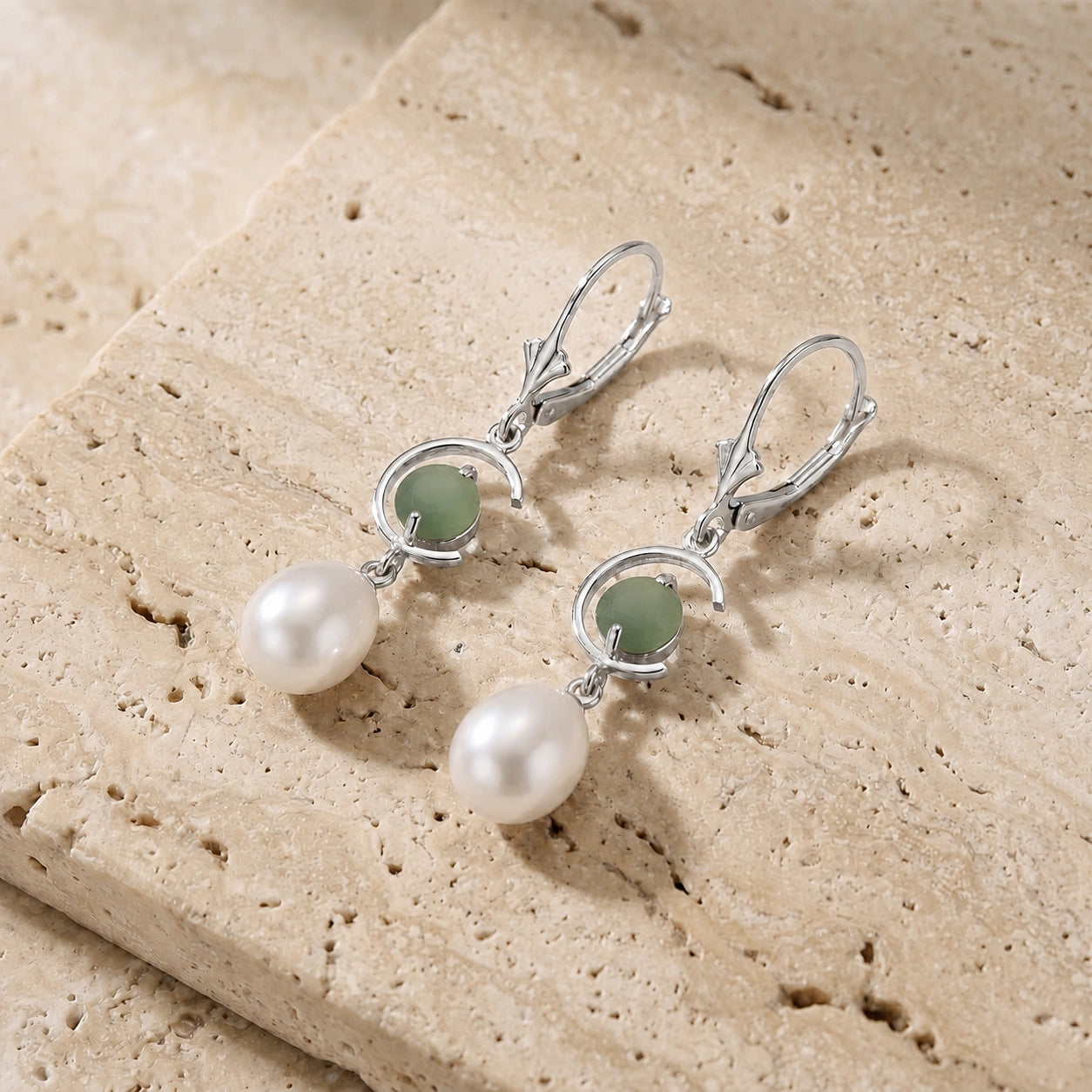 White Gold Pearl & Emerald — Mariaarmida