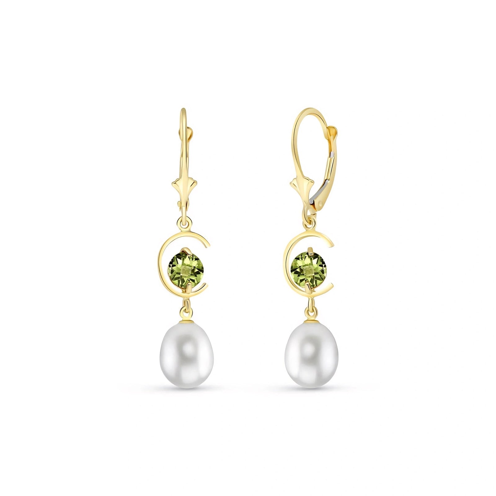 Yellow Gold Pearl & Peridot — Mariaarmida