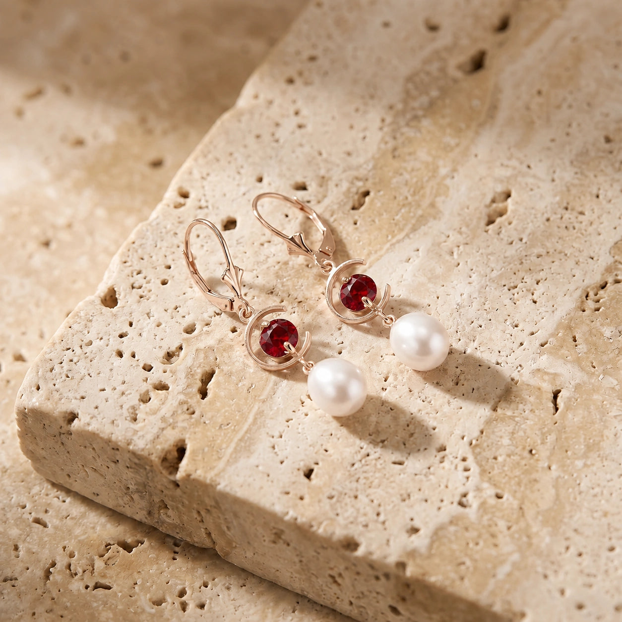 Rose Gold Pearl & Ruby — Mariaarmida