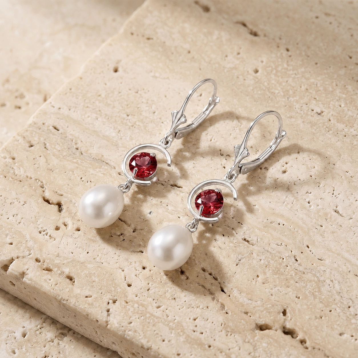 White Gold Pearl & Ruby — Mariaarmida
