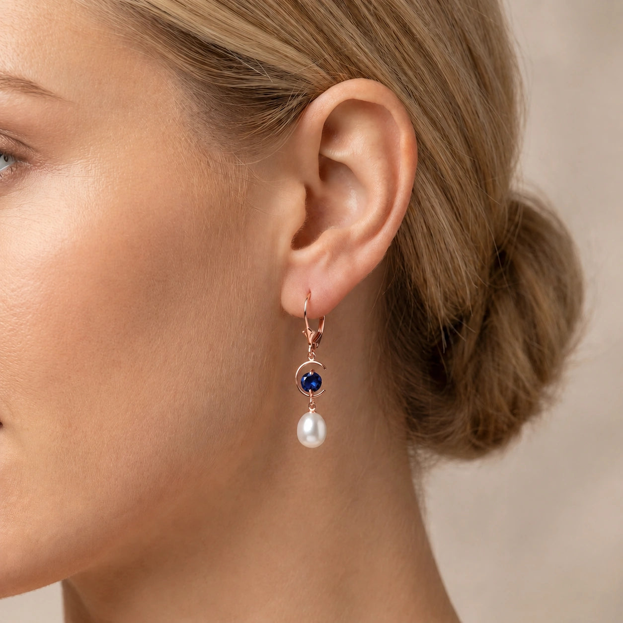 Rose Gold Pearl & Sapphire — Mariaarmida