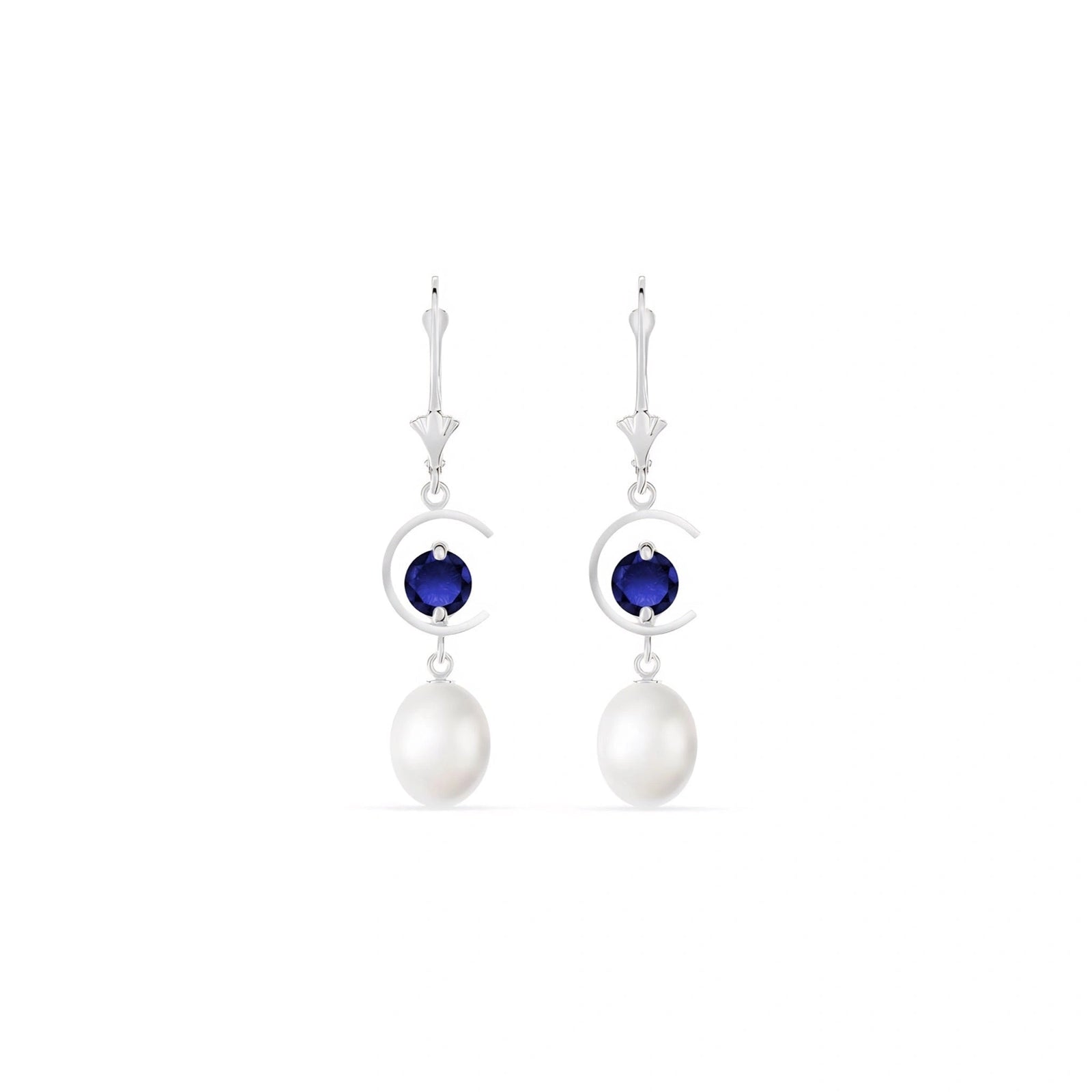 White Gold Pearl & Sapphire — Mariaarmida