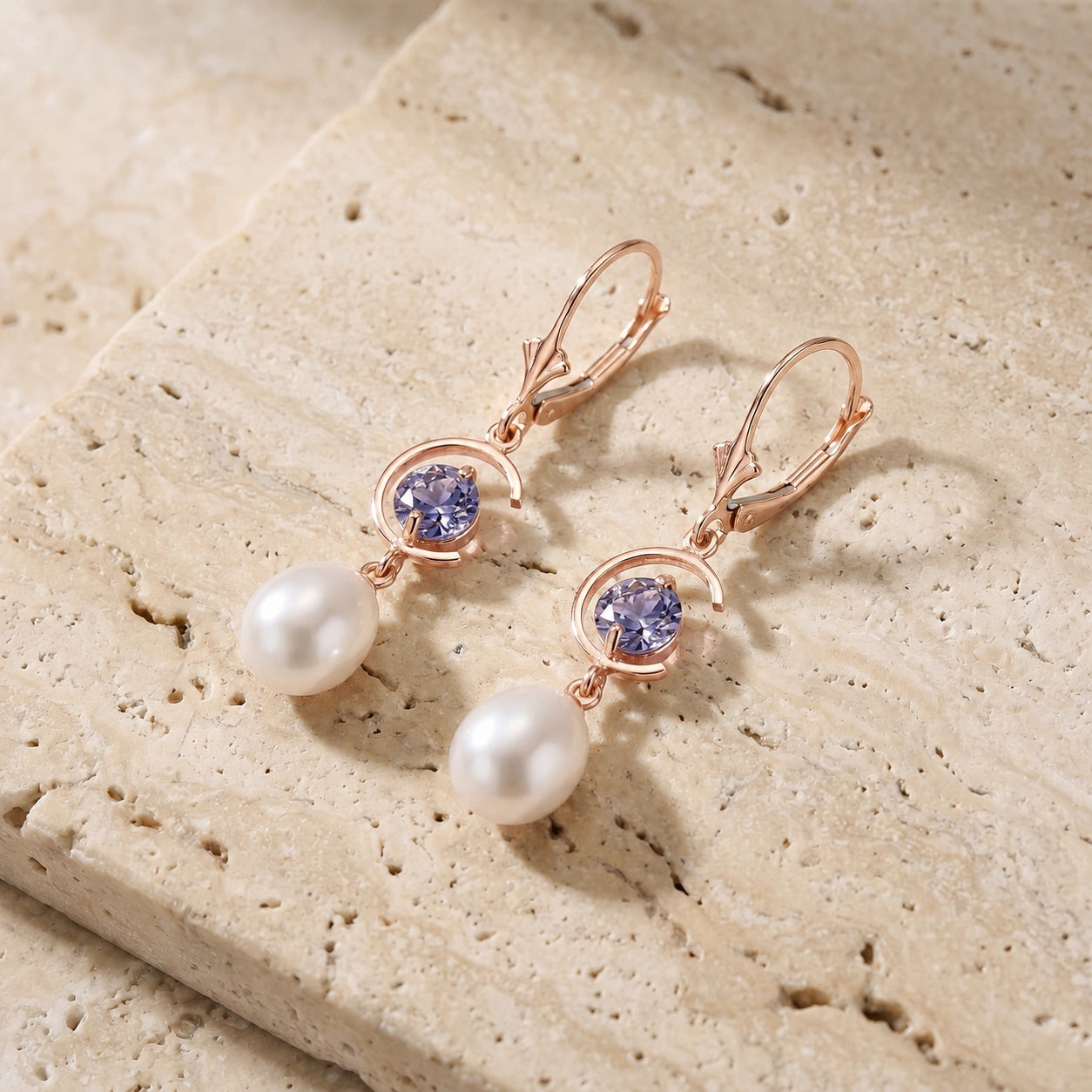 Rose Gold Pearl & Tanzanite — Mariaarmida