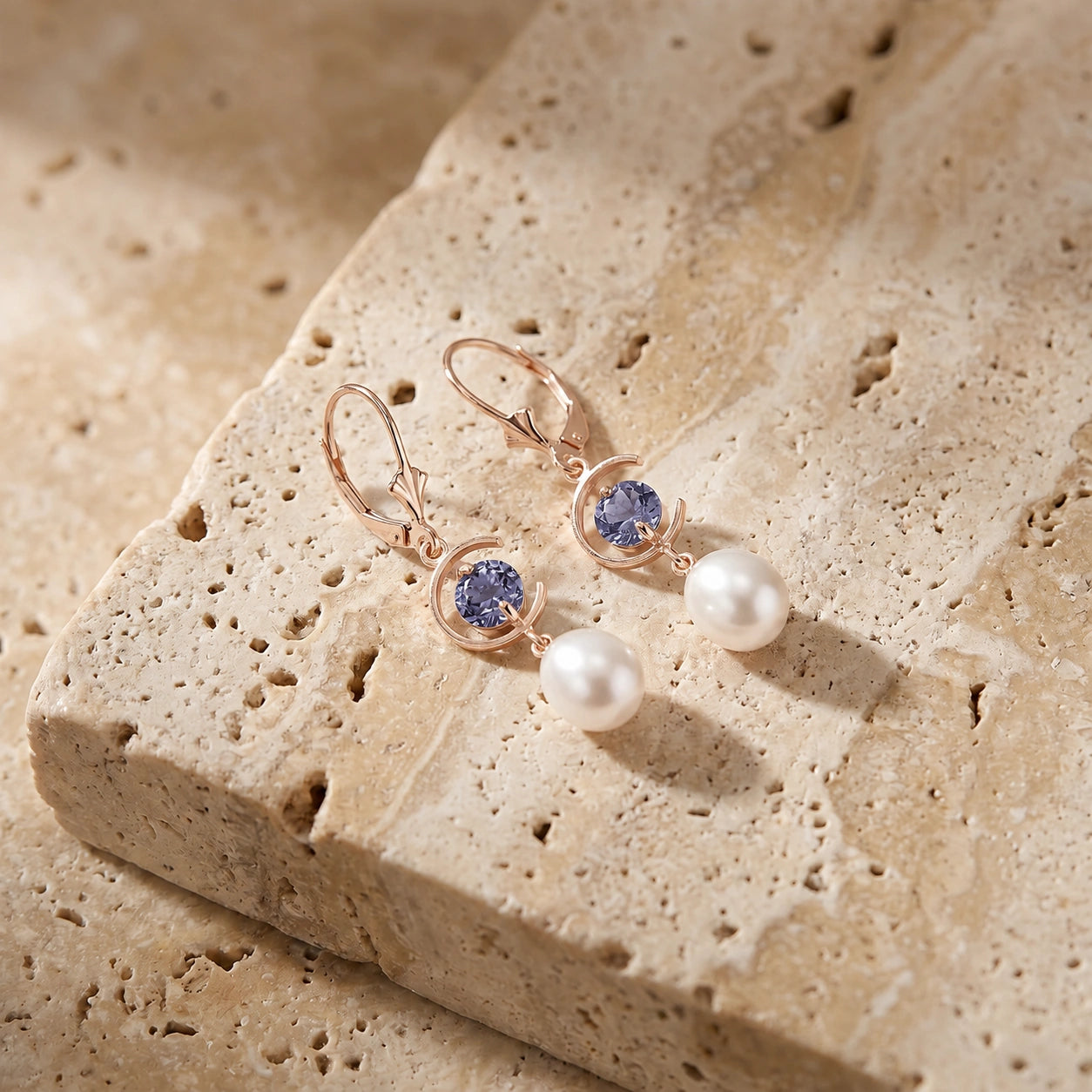 Rose Gold Pearl & Tanzanite — Mariaarmida
