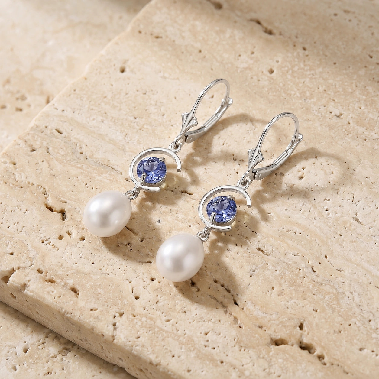 White Gold Pearl & Tanzanite — Mariaarmida