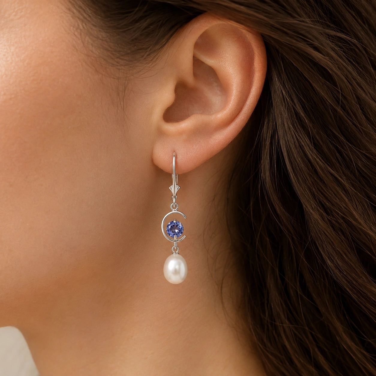 White Gold Pearl & Tanzanite — Mariaarmida