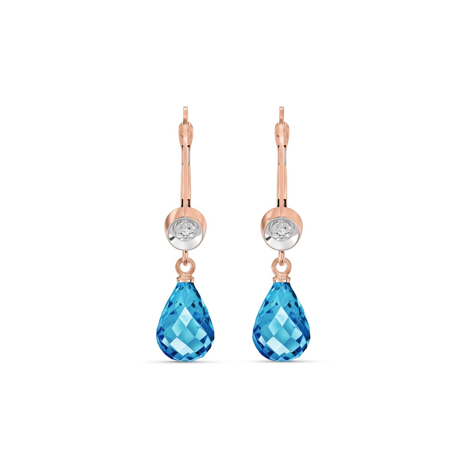 Rose Gold Earrings Green Amethyst 10K — Giuseppina