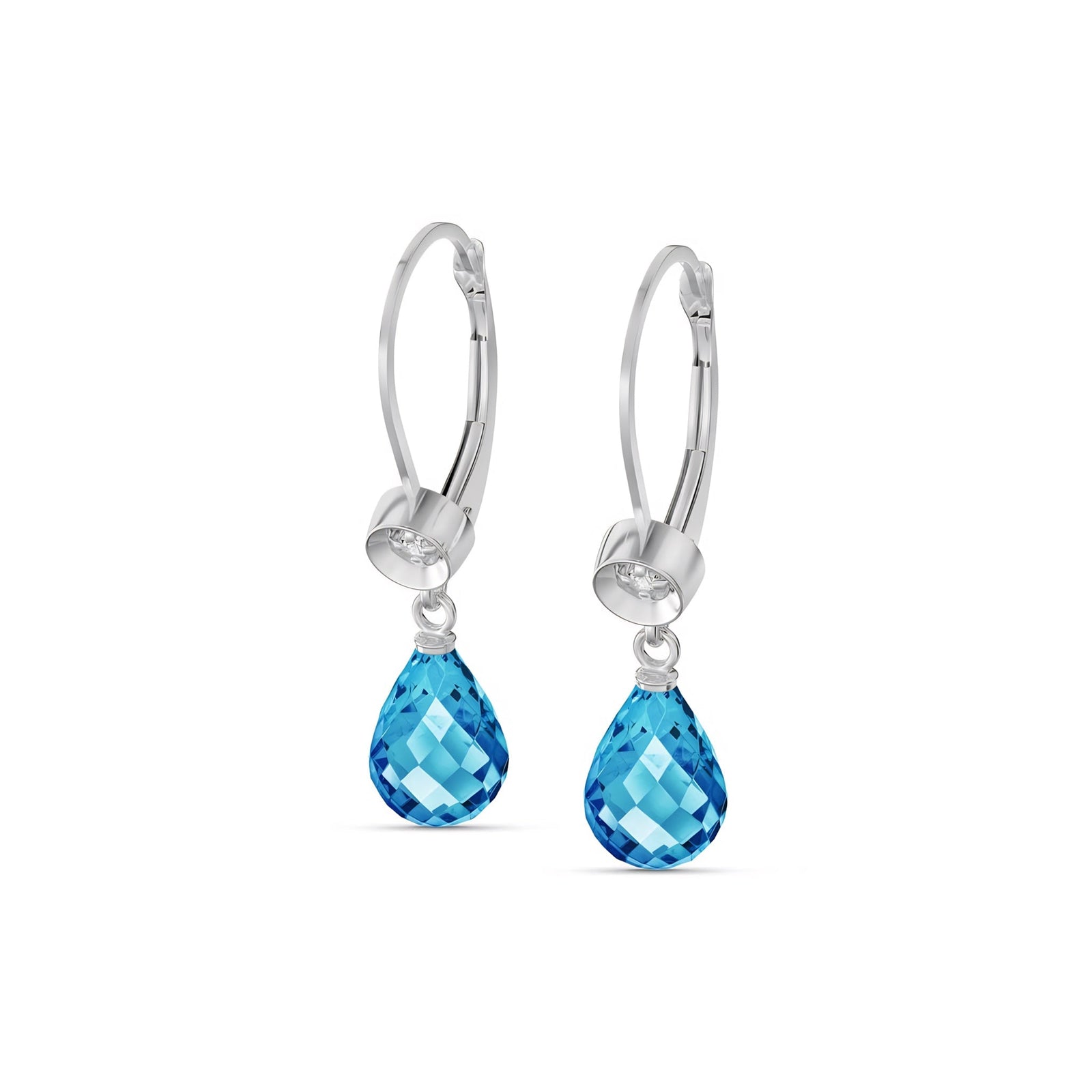 White Gold Earrings Green Amethyst 10K — Giuseppina