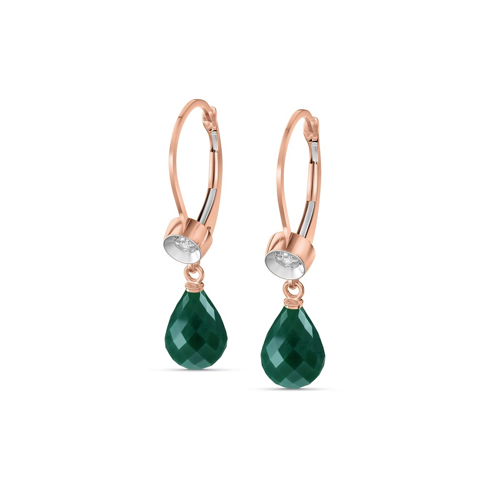 Rose Gold Earrings Blue Topaz 10K — Giuseppina