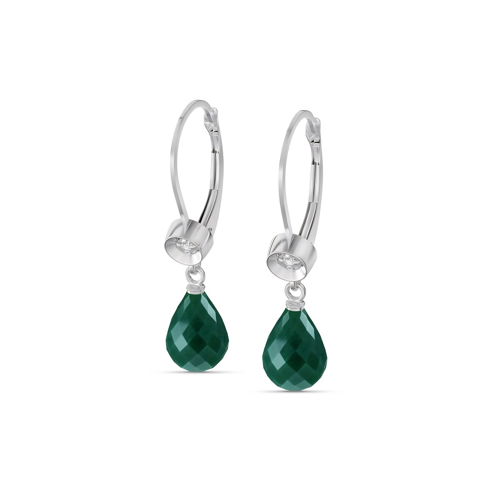 White Gold Earrings Blue Topaz 10K — Giuseppina
